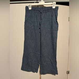 Loft crop linen pants